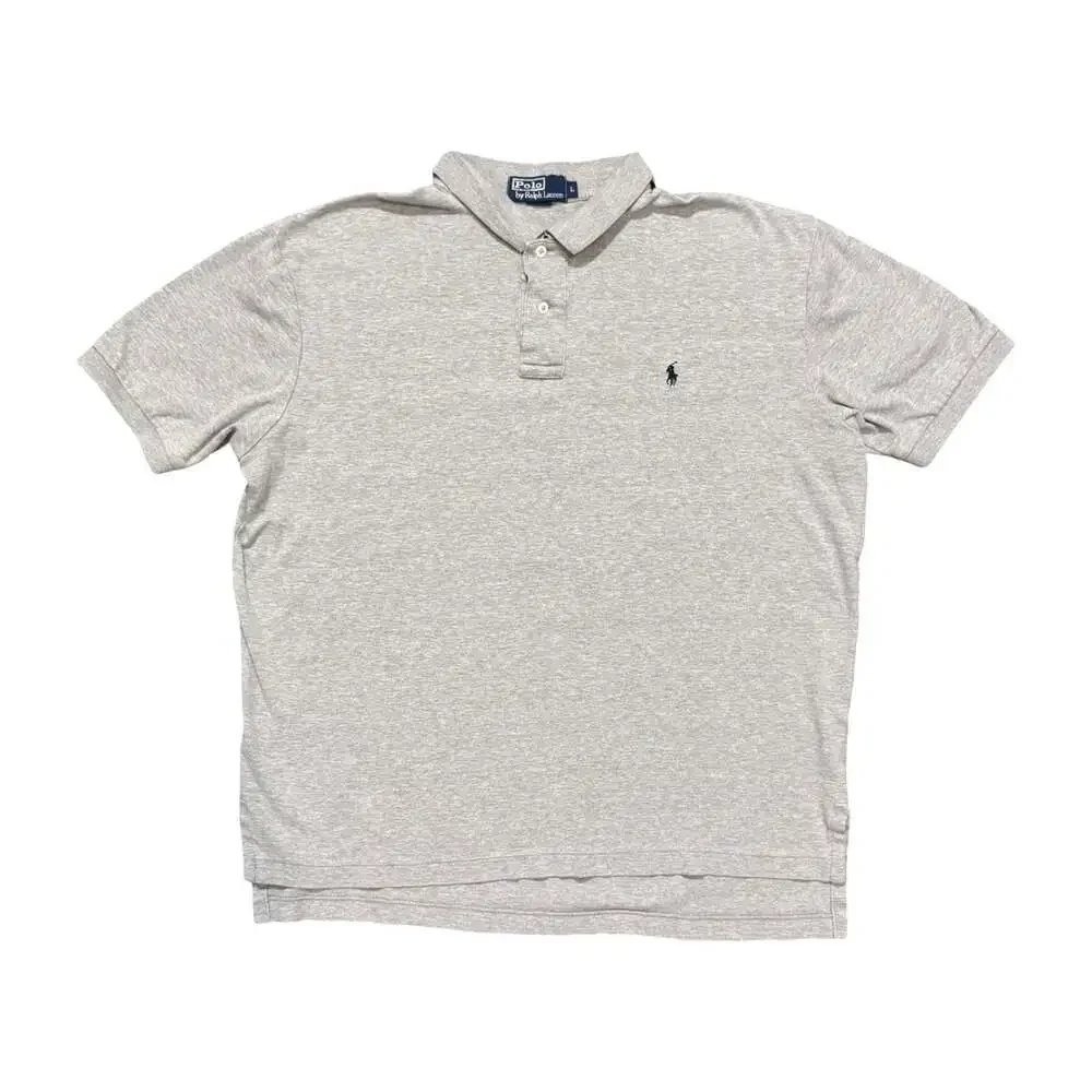 Vintage Polo Ralph Lauren Heather Grey Short Sleeve Shirt Size Large